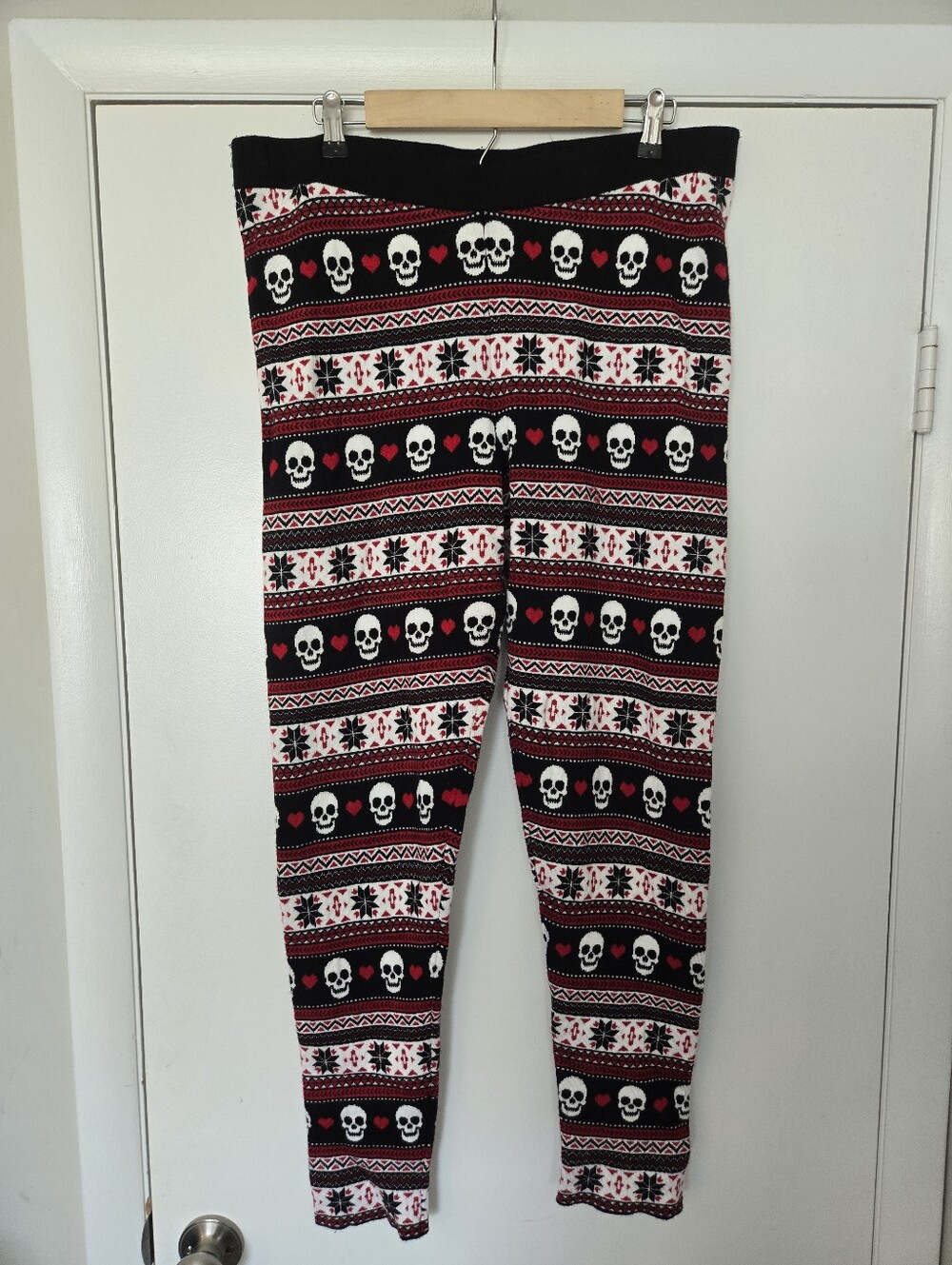 Torrid Knit Sweater Pants Skull And Heart Fair Isle Size 3